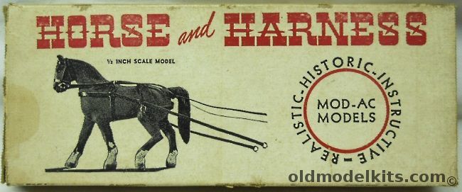 Mod-Ac 1/24 Horse And Harness, 053 plastic model kit